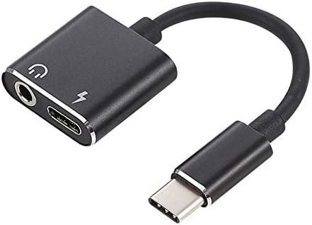 USB C auf Klinke 3,5 Kabel Adapter Ladekabel Adapter für 3,5 mm Typ C USB Audio Adapter 2 in 1 USB - Schwarz, Andere Edelsteine von Generic