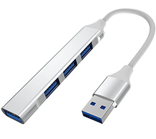 USB C auf USB 3.0 Hub Adapter 4 Ports Typ-C auf USB 3.0 Adapter Multiport, USB C auf USB Hub 2.0 für Mac PC Laptop Windows (Silber-USB) von Generic