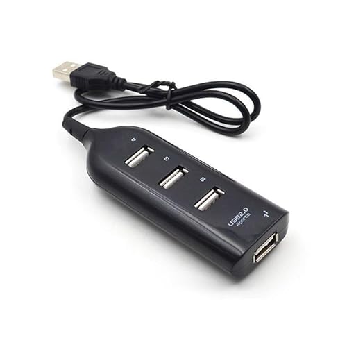 USB Hub 4 in 1, USB zu USB 3.0 USB 2.0, 4 Ports Tragbarer USB-Splitter — Schwarz von Generic