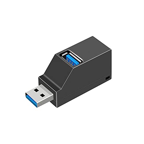 USB-Splitter-Hub mit 3 Anschlüssen, tragbare Plug-and-Play-USB-Splitter-Hub-Übertragung für Computer-Laptop-Notebook-Adaptererweiterung (Schwarz) von Generic