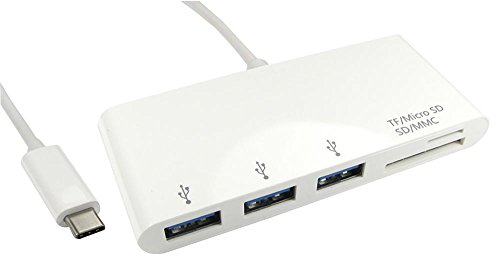 USB Typ C 3-Port USB Hub & Kartenleser, USB Hubs, Anzahl x 1 | USB 3C-HUB3CR von Generic
