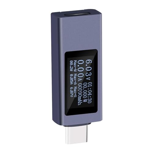 USB Typ C Tester USB Spannung Strom Tester | Ladegerät Detektor für Handy PD Ladegeräte Detektor für Telefon USB Telefonkabel Elektrische Spannungsmesser für Amper von Generic