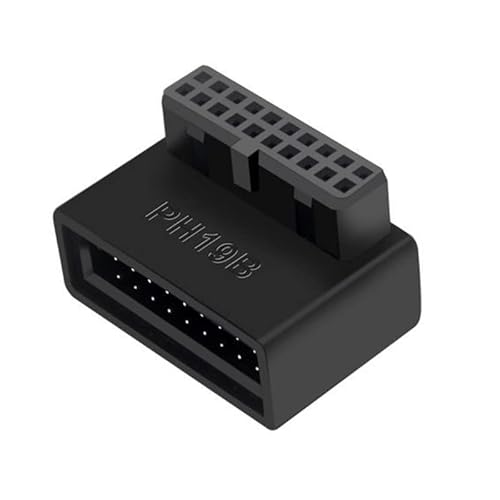 USB3.0 19/20 Pin Buchse für Lenkung Kupplung Motherboard für Computer Desktop Halterung für vertikale Pin Anschluss für 90 Grad Winkelbuchse Adapter für Motherboard 90 Grad von Generic