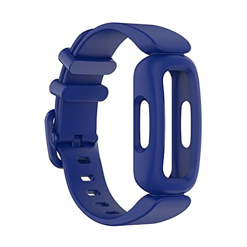 Uhrenarmband Kompatibel mit Fitbit ACE 3/ Inspire 2/HR, Silikon Kautschuk Uhrenarmband Damen Herren Ersatzarmband Armband Smartwatch Uhren Zubehör (Blue, One Size) von Generic
