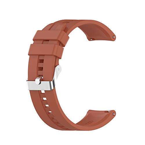 Uhrenarmband Kompatibel mit Huawei XiaoMi Amazfit GTR 2e /GTR 2/GT【22mm】, Silikon Kautschuk Uhrenarmband Damen Herren Ersatzarmband Armband Smartwatch Uhren Zubehör (Brown, One Size) von Generic