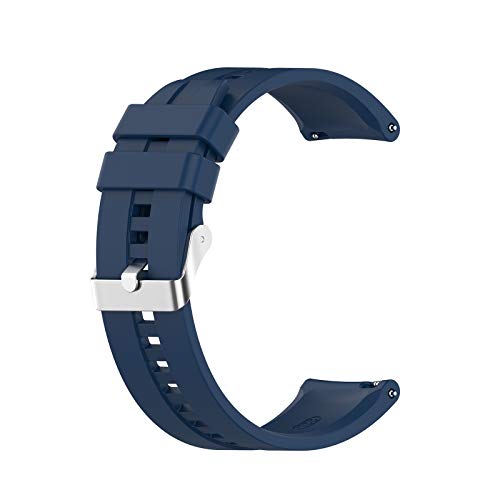Uhrenarmband Kompatibel mit Huawei XiaoMi Amazfit GTR 2e /GTR 2/GT【22mm】, Silikon Kautschuk Uhrenarmband Damen Herren Ersatzarmband Armband Smartwatch Uhren Zubehör (Dark Blue, One Size) von Generic