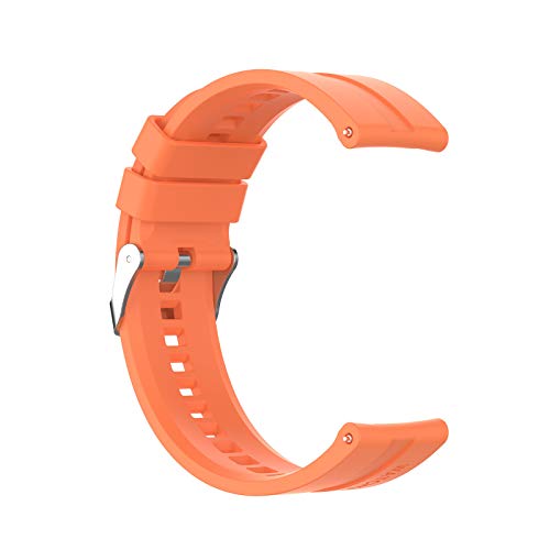 Uhrenarmband Kompatibel mit Huawei XiaoMi Amazfit GTR 2e /GTR 2/GT【22mm】, Silikon Kautschuk Uhrenarmband Damen Herren Ersatzarmband Armband Smartwatch Uhren Zubehör (Orange, One Size) von Generic