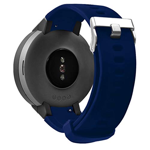 Uhrenarmband Kompatibel mit Huawei Xiaomi Amazfit Verge, Silikon Kautschuk Uhrenarmband Damen Herren Ersatzarmband Armband Smartwatch Uhren Zubehör (Dark Blue, One Size) von Generic
