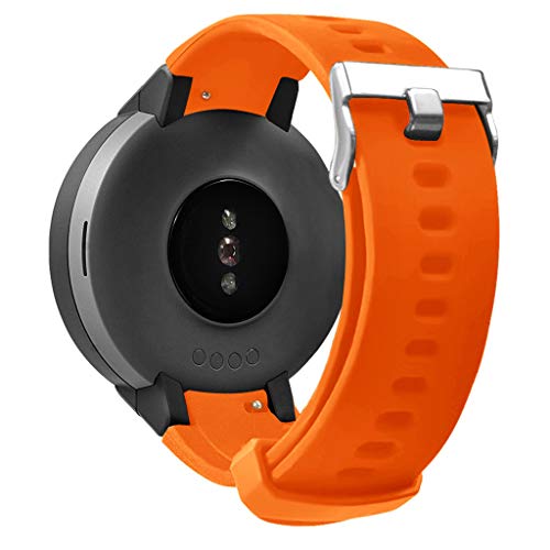 Uhrenarmband Kompatibel mit Huawei Xiaomi Amazfit Verge, Silikon Kautschuk Uhrenarmband Damen Herren Ersatzarmband Armband Smartwatch Uhren Zubehör (Orange, One Size) von Generic