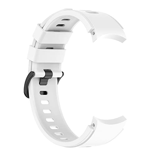 Uhrenarmband Kompatibel mit Samsung Galaxy Watch 5/5Pro/4 Classic, Silikon Kautschuk Uhrenarmband Damen Herren Ersatzarmband Armband Smartwatch Uhren Zubehör (White, One Size) von Generic