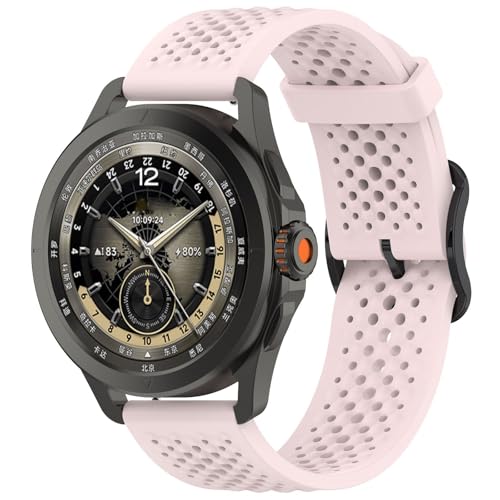 Uhrenarmband Kompatibel mit Smartwatch Universell【20mm】, Silikon Kautschuk Uhrenarmband Damen Herren Ersatzarmband Armband Smartwatch Uhren Zubehör (F, 21.5X2CM) von Generic