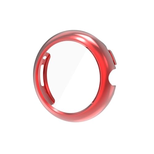 Uhrengehäuse für Google Pixel Watch 3 41/45MM Smartwatch Weich Schutzhülle, Integriertes Cover [TPU+ Folie] Mit Displayschutz, Galvanisiertes Watch Case Schutz (1-rot,45MM) von Generic
