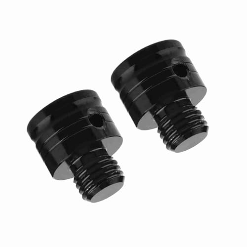Universal Motorcycle Rückspiegelspiegel-Gewindeschrauben Adapter Hochdichte Aluminiumlegierung CNC-Gravur Direkter Ersatz Einfacher Installation Uni (Schwarz) von Generic