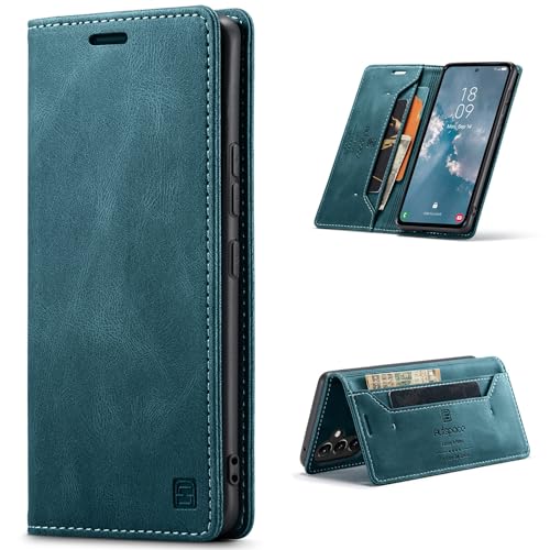 Upgraded Handyhülle für Samsung Galaxy A54 5G Hülle, Premium Leather Wallet Hülle (Blau) von Generic