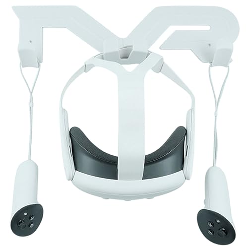 VR Headset und Controller Wandhalterung Aufbewahrung Ständer Haken (weiß) Kompatibel mit Quest3/Quest2/Quest Pro/Pico4 – Universal VR Headset Display Dock & Controller Wandhalterung von Generic