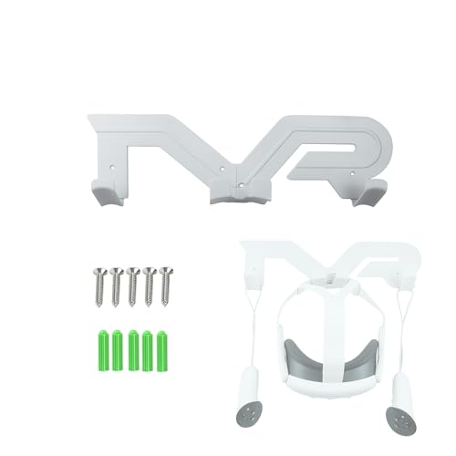 VR Wandhalterung Aufhänger Halterung kompatibel für Meta Quest 3 Headset Touch Controller Storage Rack Halter Display Zubehör für Meta Quest 1/Quest 2, Pico 4, Ventilindex (weiß) von Generic