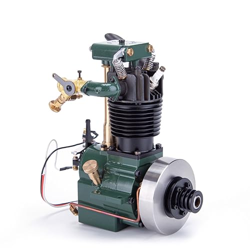 Verbrennungsmotor Bausatz, FV1A KW-OHV 7cc Vertikal 1-Zylinder Viertaktmotor Luftgekühlter Benzinmotor Motor Modell für Wasserflugzeug- und Fesselbootmodelle von Generic