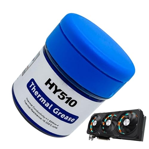 Wärmekleidung Wärmeleitpaste - 20 g Hochthermische Leitfähigkeit CPU -Paste, leitendes Fett für Kühlprozessoren/Grafikkarten/Kühlkörper, Silikon -Wärmeverbindung mit 1000 Viskosität & -30 ° C - 300 ° von Generic