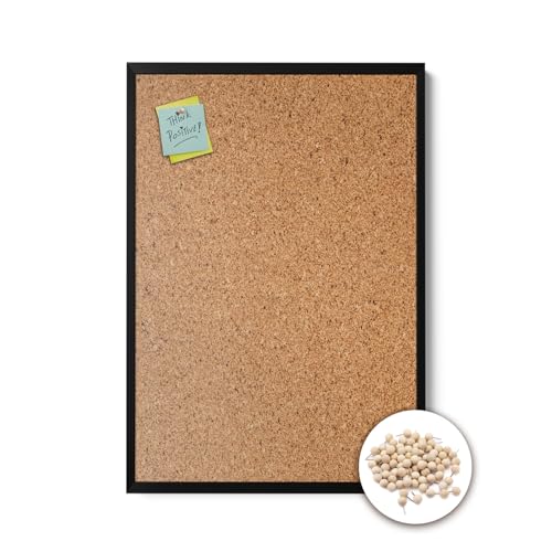 Wallfluent Korkplatte Wand 70x50 cm Naturkorkschicht mit Schwarzer Rahmen aus Kunststoff für Büro Schule und Zuhause mit Rahmen Mit Pushpins Pinnwand Kork Memo Board 1,5 cm Dicke Wallfluent Korkplatte Wand 70x50 cm Naturkorkschicht mit Schwarzer Rahmen aus Kunststoff für Büro Schule und Zuhause mit Rahmen Mit Pushpins Pinnwand Kork Memo Board 1,5 cm Dicke von Generic