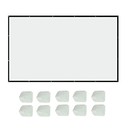 Wandprojektor-Leinwand – 150 Zoll tragbare Projektor-Leinwand, wandmontierte Filmleinwand | Hochauflösende Polyester-Filmleinwand für den Außenbereich, mattweiße Projektorleinwand für Heimkino, Theate von Generic