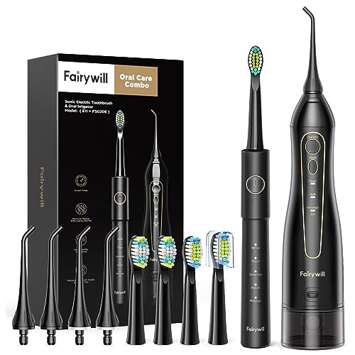 Water Flosser Cordless, Portable Water Teeth Cleaner Picks, Powerful and Rechargeable Water Dental Picks for Cleaning, Water Flosser and Toothbrush Combo von Generic