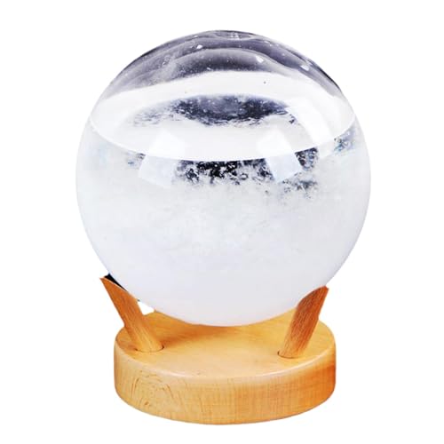 Wetterstation in Globusform - Innovative Wettervorhersage aus Glasflasche, dekorative Wettervorhersage für Büro | Sturmglas mit Wettervorhersage Wetterstation in Globusform - Innovative Wettervorhersage aus Glasflasche, dekorative Wettervorhersage für Büro | Sturmglas mit Wettervorhersage von Generic