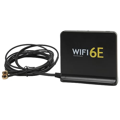 WiFi-Netzwerkkartenantenne, 4 DBi, 2,4 GHz, 5,8 GHz, Einfache Installation, Stabiles Signal, Omnidirektionale Drahtlose Netzwerkkartenantenne für WiFi-Empfänger (Black) von Generic