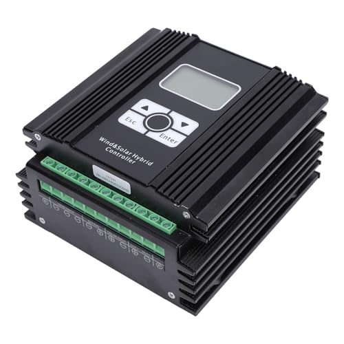 Wind Solar Hybrid Ladung Controller, 12 V/24 V Windladungscontroller Intelligenter Regler MPPT Technology LCD -Display für Verschiedene Anwendungen (400W Fan) von Generic