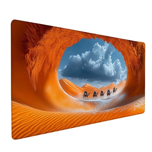 WüSte Gaming Mauspad XXL 1600x800x3mm, Schreibtischunterlage Kamel Mousepad Groß mit Vernähten Kanten, Rutschfester Gummibasis Mauspad Gaming XXXL Desk Mat, Mouse Pad Groß für Büro, PC, Zuhause 0-8278 WüSte Gaming Mauspad XXL 1600x800x3mm, Schreibtischunterlage Kamel Mousepad Groß mit Vernähten Kanten, Rutschfester Gummibasis Mauspad Gaming XXXL Desk Mat, Mouse Pad Groß für Büro, PC, Zuhause 0-8278 von Generic