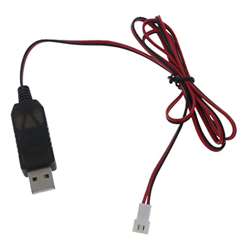 Yichtllk 3,7 V USB-Ladekabel Xh 2,54 mm 2-Pin-Stecker auf USB-Anschluss Lithium-Batterie-Ladegerät für RC-Flugzeug-Hubschrauber-Spielzeug von Generic