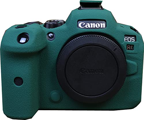 Zakao R6/R6 II Hülle, weiche Silikon-Tasche, leicht, dünn, Gummi, Schutzhülle für Digitalkamera, für Canon EOS R6/R6 Mark II, grün, Kosmetikkoffer von Generic
