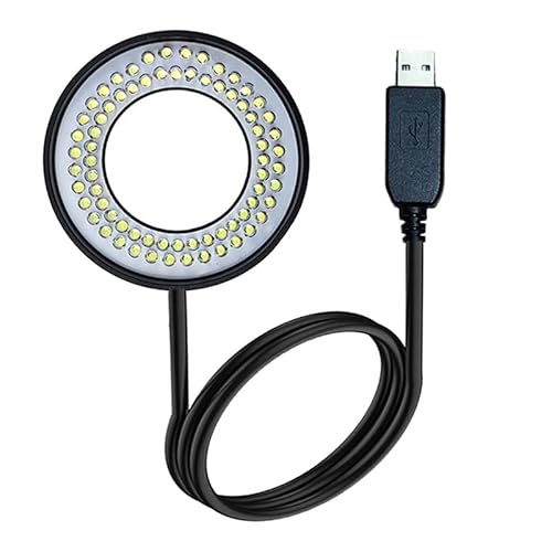 Zubehör für Labormikroskope 5V-LED. Ring integrierter Dimmer Licht Illuminator Verstellbare Lampe for Stereomikroskop von Generic
