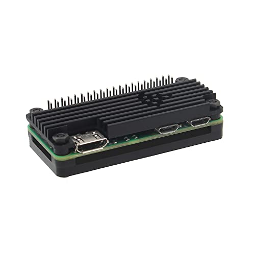 eleUniverse Raspberry Pi Zero 2W Gehäuse Aluminium Passive Kühlung (2W01), Kühlkörper + 20Pin GPIO Header für Raspberry Pi Zero/Pi Zero 2W & Erweiterungsplatine von Generic