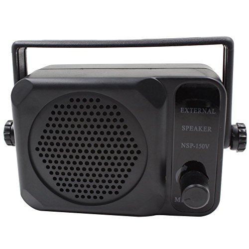 kenmax® 3,5 mm Jack Verstellbare Lautstärke Kommunikation Ham Mini Externer Lautsprecher für Motorola Kenwood Yaesu Midland ICOM HYT Mobile Transceiver CB Radio von Generic
