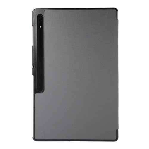 kuaijiexiaopu Dreifach Faltbare Hülle mit automatischem Schlaf-/Weckmodus, Harte PC-Tablet-Schutzhülle, kompatibel mit Samsung Galaxy Tab S10/S9/S9 FE/S8 Ultra 14,6 Zoll(Grey,S9 FE Ultra 14.6 inch) von Generic