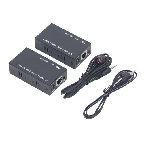 über Ethernet Pway, Extender 100-240 V Ethernet-zu-Adapter HD-Extender 65,6 Yards Verlängerung HD-Ethernet-Extender aus Aluminiumlegierung Zur Überwachung von Computern von Generic