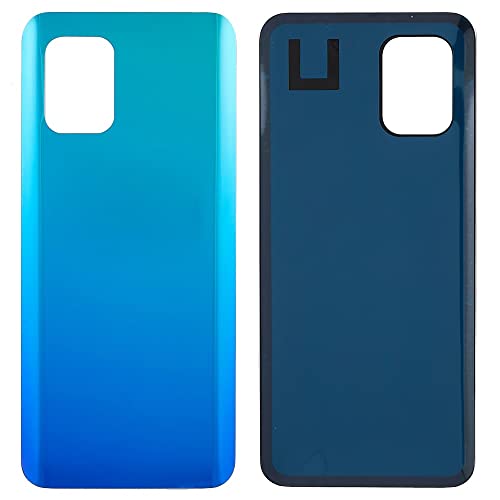 (KIT) Batterieabdeckung + doppelseitiges Kompatibel mit Xiaomi Mi 10 Lite 5G / M2002J9E M2002J9G Ersatzglas hinten Back Cover Rückseite Schale + Aufkleber (blau) von Generico