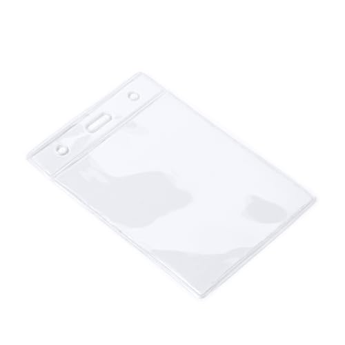 200 transparente PVC-Ausweishüllen mit vertikalem Design (12,1 cm x 8,4 cm) von Genérico