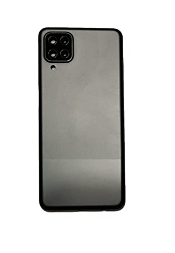 Akkudeckel + Linse kompatibel mit Samsung Galaxy A12 / SM-A125F A125 A125F Nr. 1 Rückseite Back Cover aus Hartplastik + Linse mit Rahmen (schwarz) von Generico