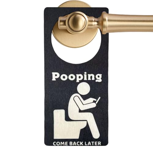 Beschäftigtes Toilettenschild – Sichtschutzschild, Türschild zum Aufhängen an der Badezimmertür | Pooping kehrt später wieder Türschild zurück, eine transparente Statusschilder, leicht zu bedienen Beschäftigtes Toilettenschild – Sichtschutzschild, Türschild zum Aufhängen an der Badezimmertür | Pooping kehrt später wieder Türschild zurück, eine transparente Statusschilder, leicht zu bedienen von Genérico
