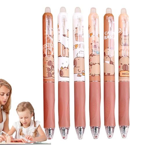 Carpincho Gelschreiber | niedliche einziehbare Gelschreiber mit 6 Stück | Klassenbelohnungen, Gelschreiber 0,5 mm, Schreibwaren, Partyerinnerungen Carpincho Gelschreiber | niedliche einziehbare Gelschreiber mit 6 Stück | Klassenbelohnungen, Gelschreiber 0,5 mm, Schreibwaren, Partyerinnerungen von Genérico