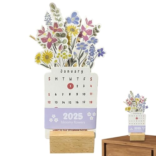 Desk Kalender 2025 | 2025 Monat mit Blick auf den Desktop-Planer | 2025, kreativer Blumen-Kalender mit Blumen mit Holzbasis, Kalender für Schule Büro Zuhause 2025 Desk Kalender 2025 | 2025 Monat mit Blick auf den Desktop-Planer | 2025, kreativer Blumen-Kalender mit Blumen mit Holzbasis, Kalender für Schule Büro Zuhause 2025 von Genérico