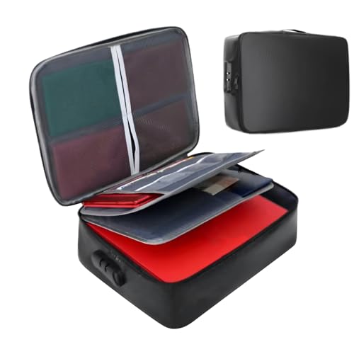 Dokumententasche - Feuerfeste Dokumentenbox | Wasserdichtes File Organizer Case mit Griff und Schloss Portable Safe Box für zu Hause wichtige Dateien Passport Zertifikate Gesetze Dokumente Dokumententasche - Feuerfeste Dokumentenbox | Wasserdichtes File Organizer Case mit Griff und Schloss Portable Safe Box für zu Hause wichtige Dateien Passport Zertifikate Gesetze Dokumente von Genérico