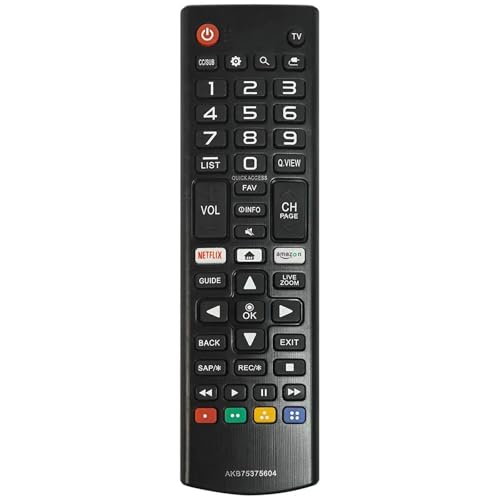 Ersatz-Fernbedienung für LG AKB75095307 Smart-TV, LED, LCD, Smart-TV, mit Netflix Amazon-Tasten Ersatz-Fernbedienung für LG AKB75095307 Smart-TV, LED, LCD, Smart-TV, mit Netflix Amazon-Tasten von Genérico