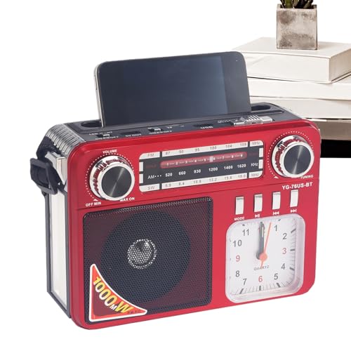 FM-Radiowecker, Solar-Radio, wiederaufladbarer Multifunktions-Lautsprecher mit Taschenlampe, Uhr und Handy-Ladegerät für Familienabenteuer, Reisen, Camping und Innenbereich FM-Radiowecker, Solar-Radio, wiederaufladbarer Multifunktions-Lautsprecher mit Taschenlampe, Uhr und Handy-Ladegerät für Familienabenteuer, Reisen, Camping und Innenbereich von Genérico