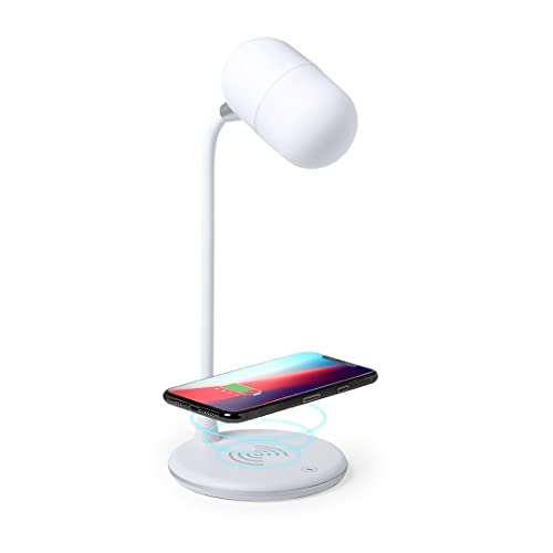 Flexible Multifunktionslampe, 3 Lichtpositionen, dimmbar, Bluetooth-Lautsprecher, Soundleistung 3 W, USB-Anschluss, kabelloses Ladegerät, 10 W Flexible Multifunktionslampe, 3 Lichtpositionen, dimmbar, Bluetooth-Lautsprecher, Soundleistung 3 W, USB-Anschluss, kabelloses Ladegerät, 10 W von Genérico