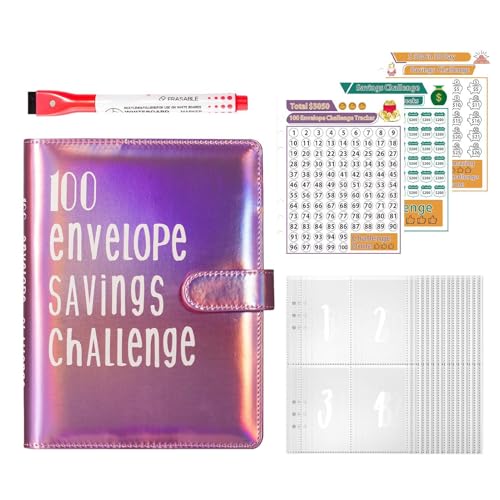 Geldsparherausforderung, 100 Umschläge, Budgetmappe mit Geldumschlägen, eine einfache und unterhaltsame Möglichkeit, 5050 $ zu sparen, Sparmappe mit 100 Taschen vor Zahlen und Tracker Geldsparherausforderung, 100 Umschläge, Budgetmappe mit Geldumschlägen, eine einfache und unterhaltsame Möglichkeit, 5050 $ zu sparen, Sparmappe mit 100 Taschen vor Zahlen und Tracker von Genérico