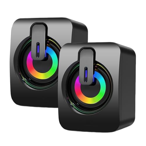 Genérico Computer-Lautsprecher mit Kabel, Desktop-Lautsprecher mit Kabel, 1 Pae Schreibtisch mit RGB-Beleuchtung, Plug and Play Lautsprecher für Heimunterhaltung Po Genérico Computer-Lautsprecher mit Kabel, Desktop-Lautsprecher mit Kabel, 1 Pae Schreibtisch mit RGB-Beleuchtung, Plug and Play Lautsprecher für Heimunterhaltung Po von Genérico