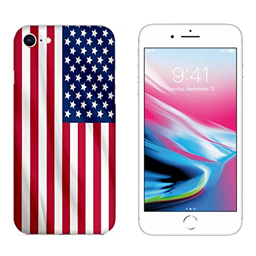 Generico Hulle Schutz kompatibel mit Apple iPhone 8 Stadtflaggen USA/Weiches TPU-Silikongel/Telefon-Hartschale zum Aufstecken, rutschfest, Kratzfest, stoßfest, schützendes TPU von Generico