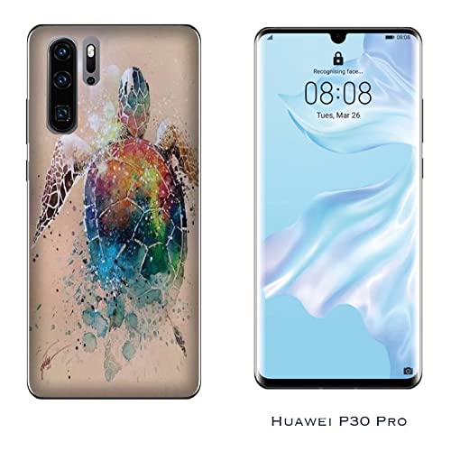 Generico Hulle Schutz kompatibel mit Huawei P30 Pro Tiere Schildkröte/Weiches TPU-Silikongel/Telefon-Hartschale zum Aufstecken, rutschfest, Kratzfest, stoßfest, schützendes TPU von Generico